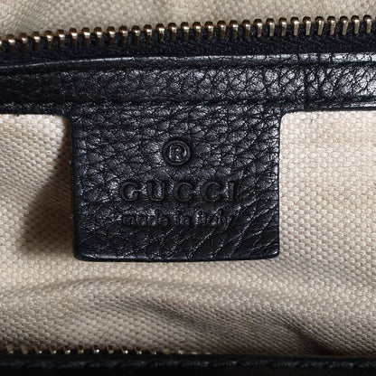 Gucci Calfskin Vintage Web Medium Boston Black 6 of 9