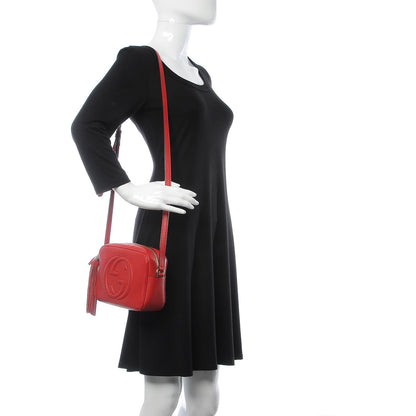 Gucci Pebbled Calfskin Small Soho Disco Bag Tabasco Red 2 of 8