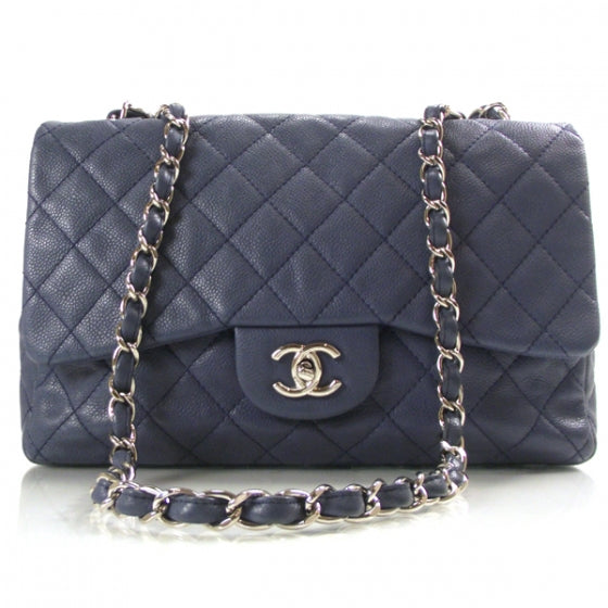 Caviar Jumbo Flap Blue
