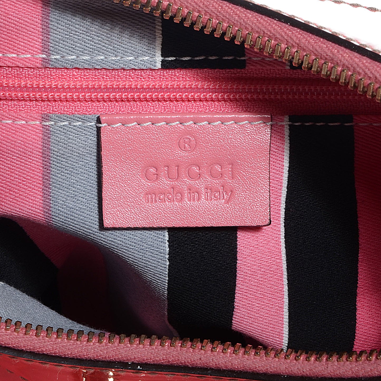 Patent Medium D Gold Ring Hobo Pink