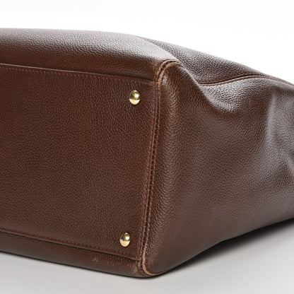 Chanel Calfskin Cerf Executive Shopper Tote Brown 10 of 12