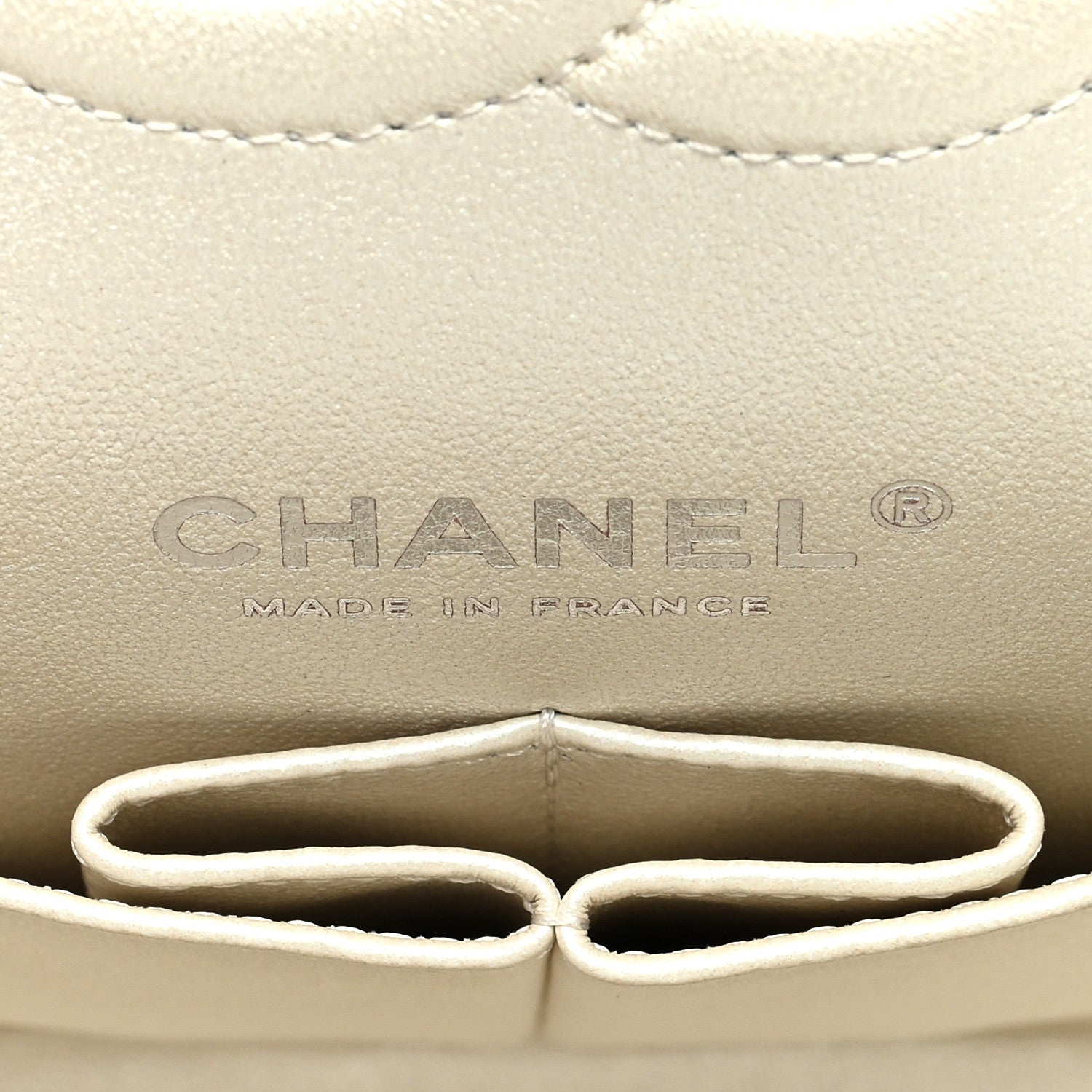 Chanel Metallic Goatskin Quilted Ombre Medium Double Flap Grey Green 6 of 10