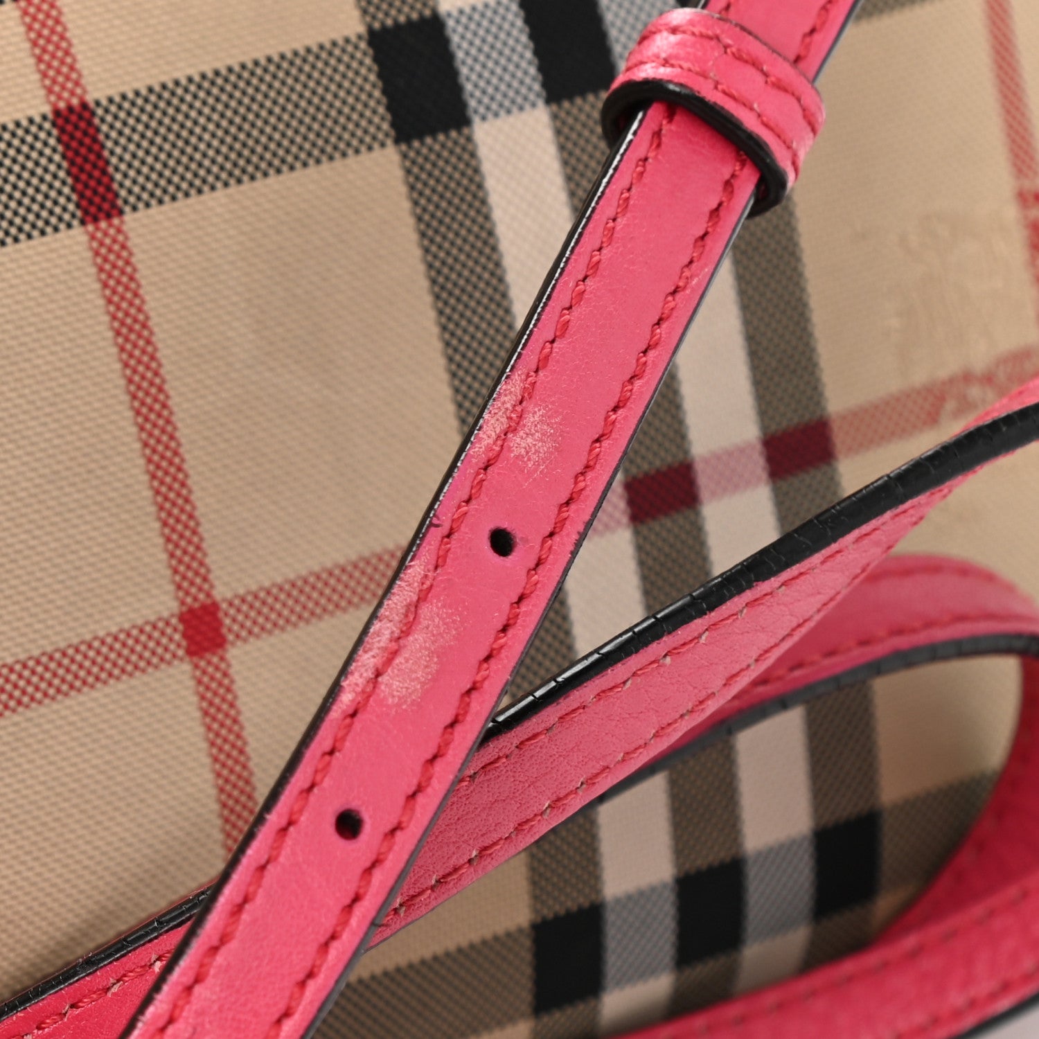 Burberry Horseferry Check Small Leah Crossbody Clutch Crimson Pink 11 of 13