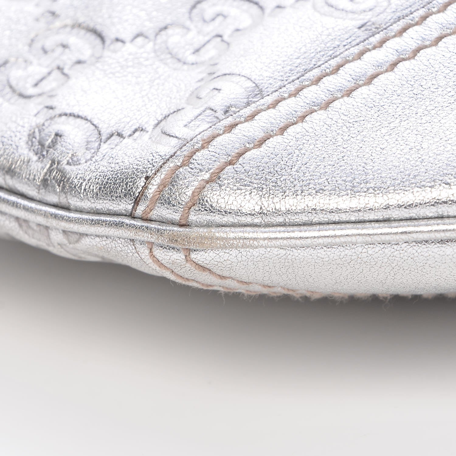 Gucci Metallic Guccissima Small Princy Hobo Silver 8 of 9