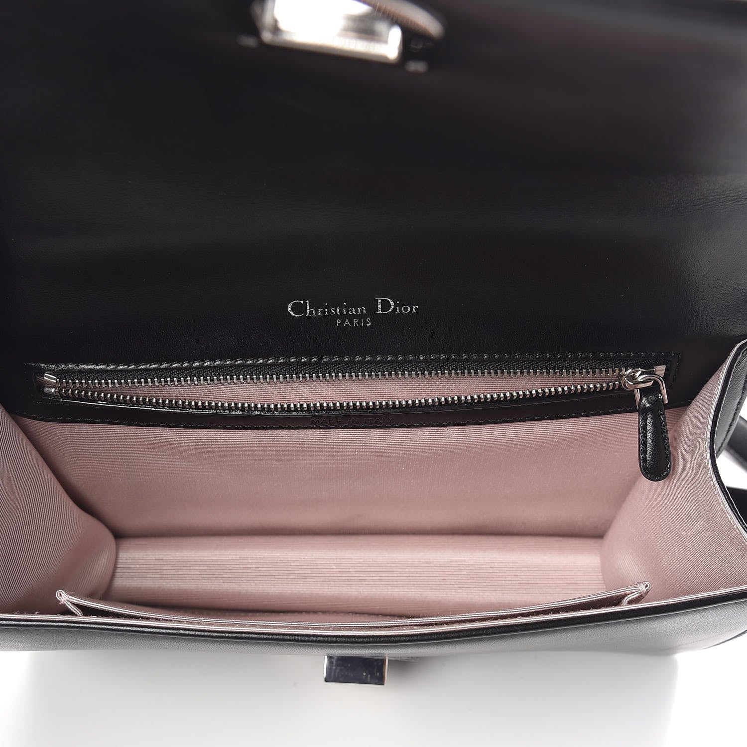 Christian Dior Lambskin Medium Diorama Flap Bag Black 6 of 10