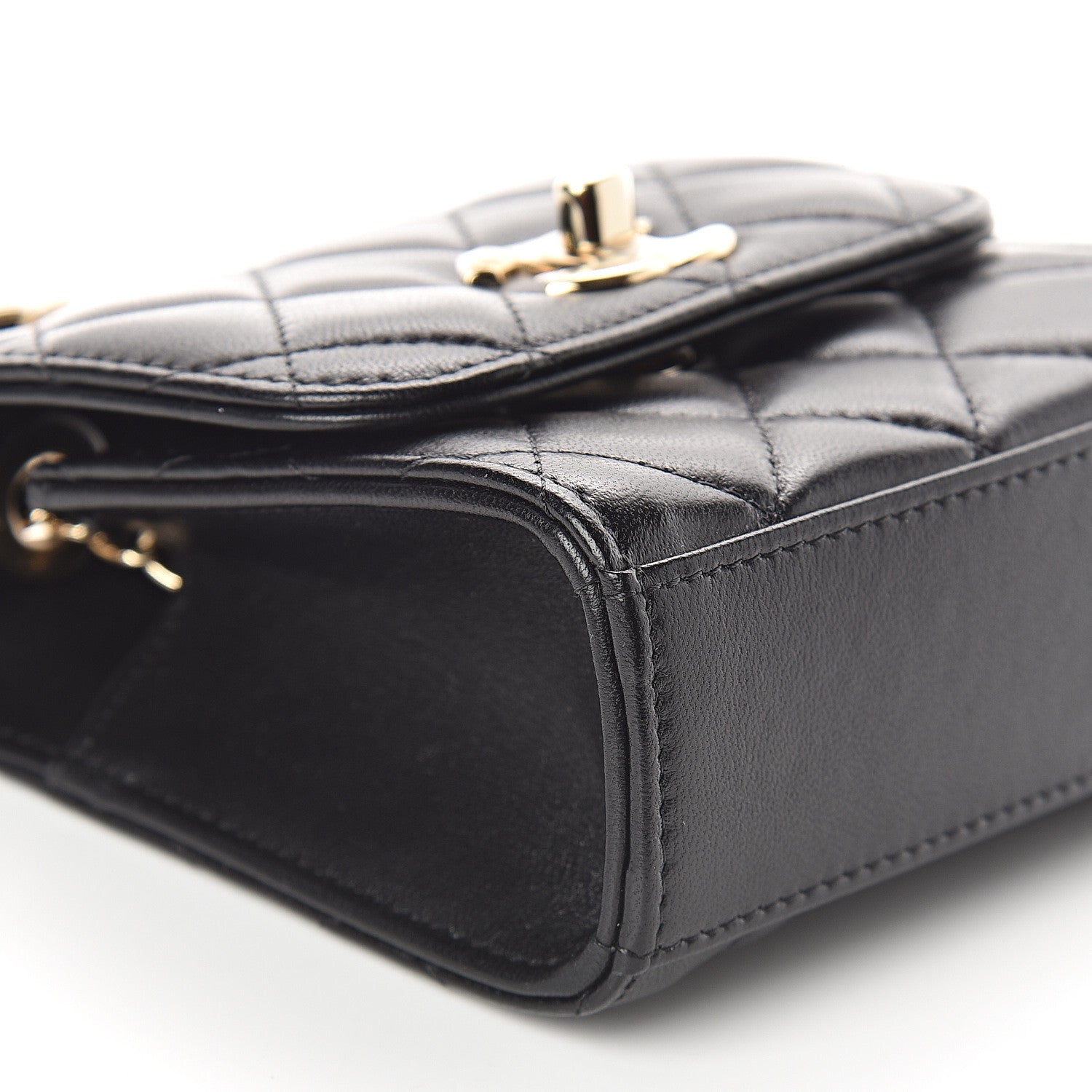 Chanel Lambskin Quilted Mini Trendy CC Chain Wallet Black 4 of 8