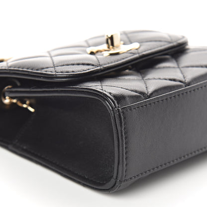 Chanel Lambskin Quilted Mini Trendy CC Chain Wallet Black 4 of 8