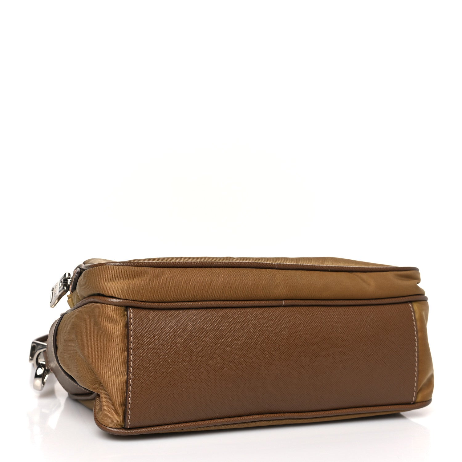 Prada Nylon Saffiano Vela Double Zip Crossbody Bag Tabacco 4 of 8