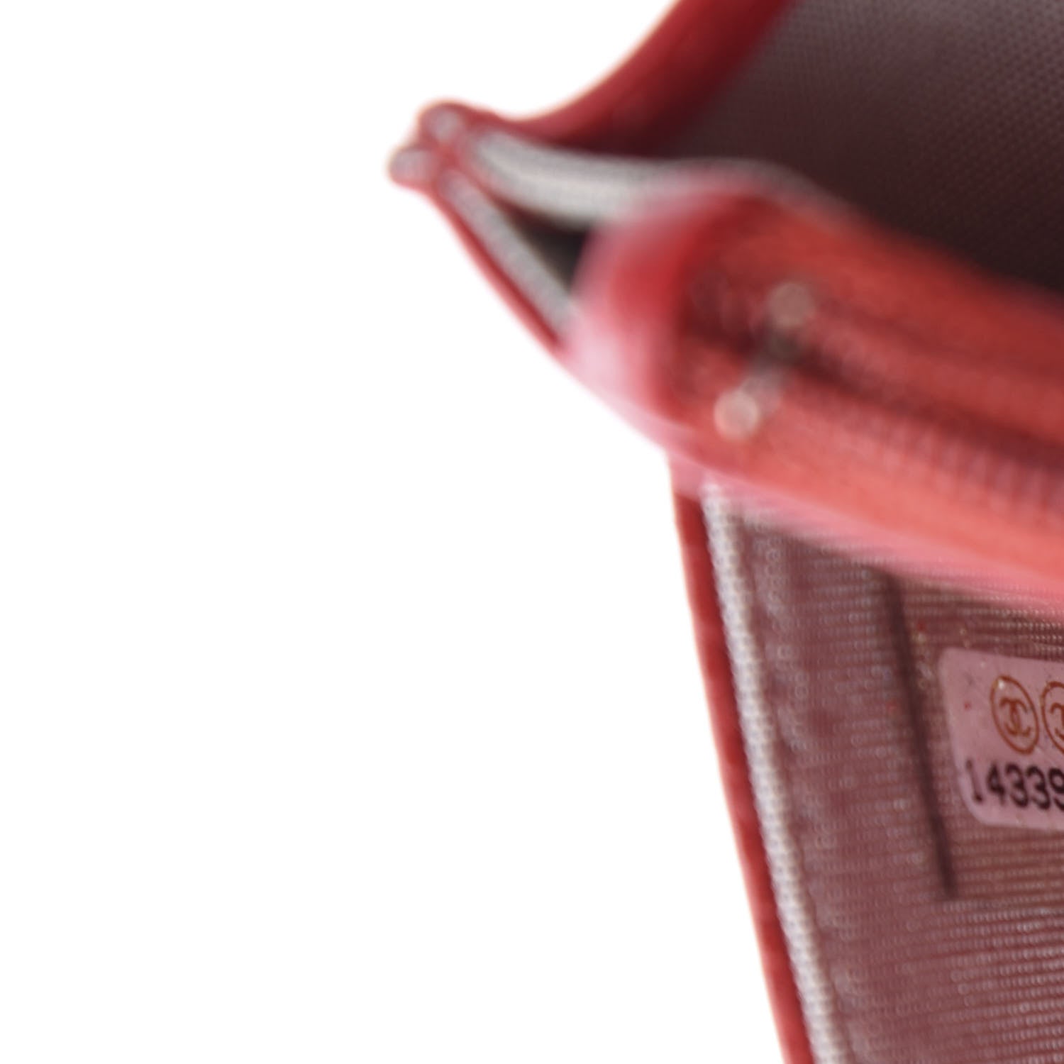 Chanel Caviar Timeless CC Wallet On Chain WOC Red 12 of 14