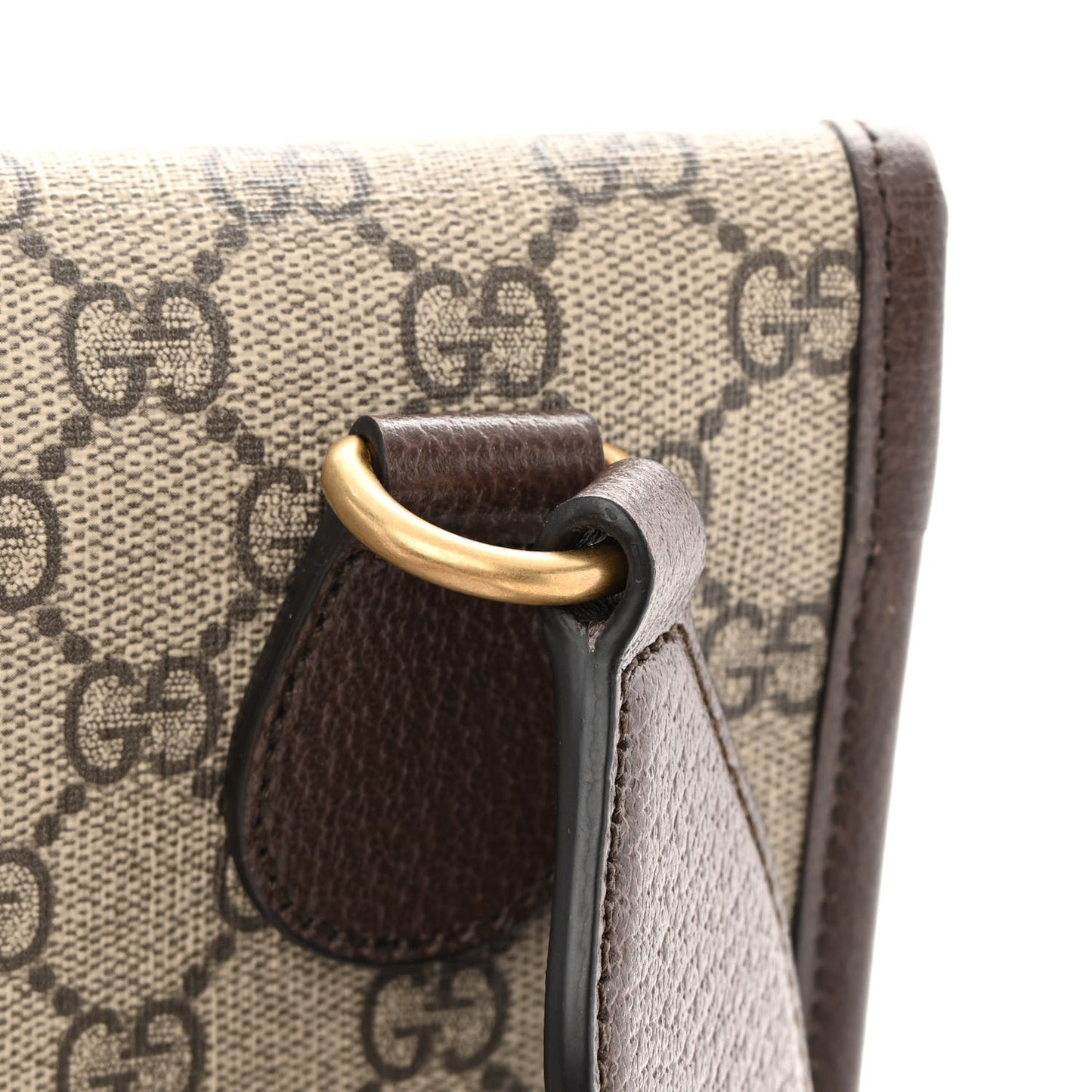 GG Supreme Monogram Web Medium Neo Vintage Flap Messenger Bag Beige New Acero