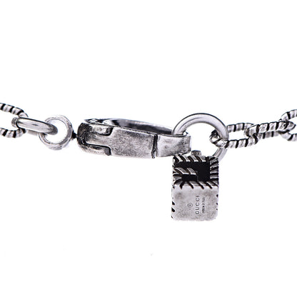 Gucci Sterling Silver Quartz Square G Cross Pendant Necklace 6 of 7
