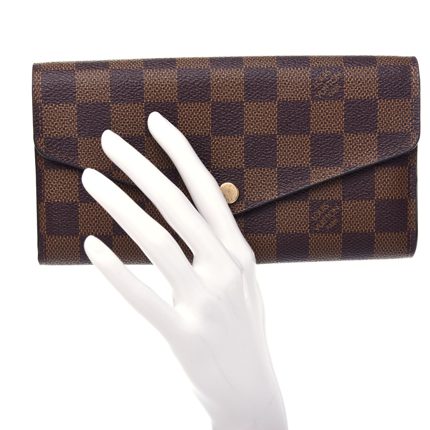 Louis Vuitton Damier Ebene Sarah Wallet NM 2 of 7