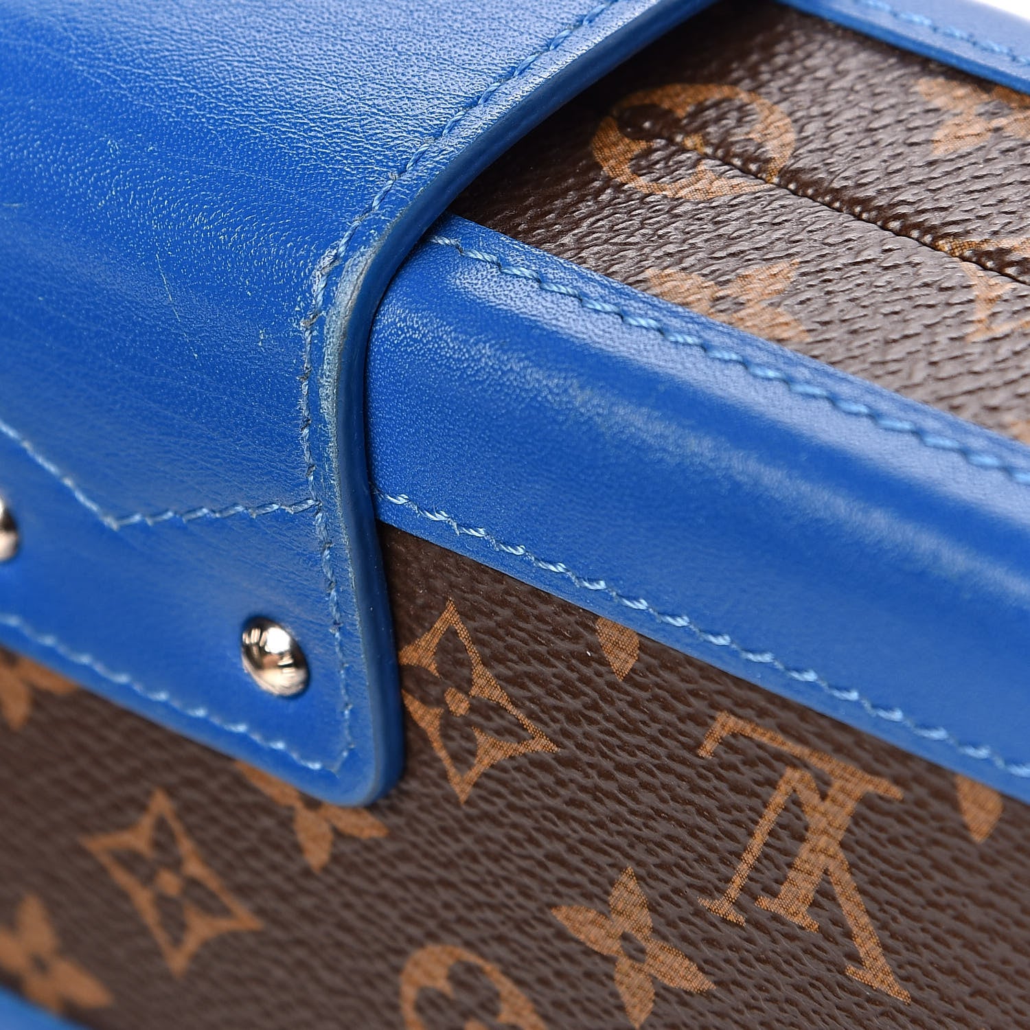 Louis Vuitton Monogram Petite Malle Blue Royal 13 of 17