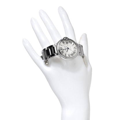 Cartier Stainless Steel Diamond Bezel 36mm Ballon Bleu De Cartier Automatic Watch 2 of 9