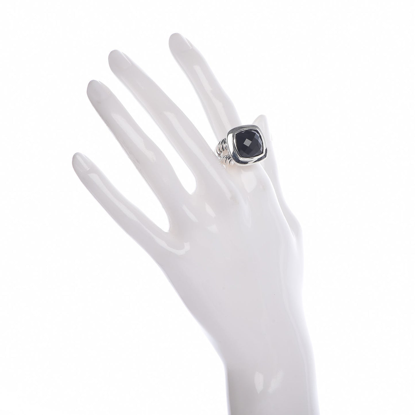 Sterling Silver Black Onyx 14mm Albion Ring 52 6