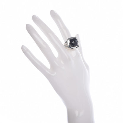 David Yurman Sterling Silver Black Onyx 14mm Albion Ring 52 6 2 of 5