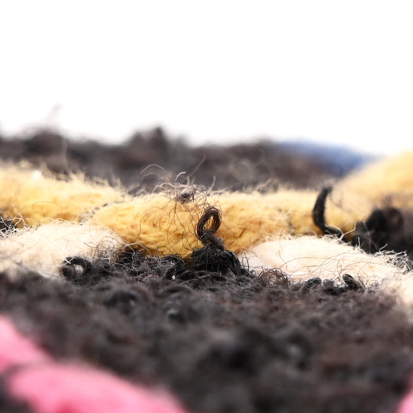 Tweed Diamond Threaded CC Pearl Crush Mini Vanity Case With Chain Black Multicolor