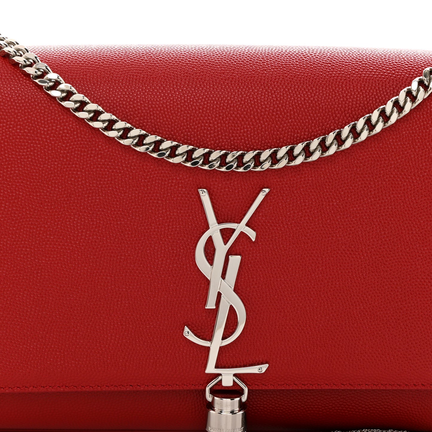 Grain De Poudre Medium Classic Monogram Kate Tassel Satchel Rouge Eros