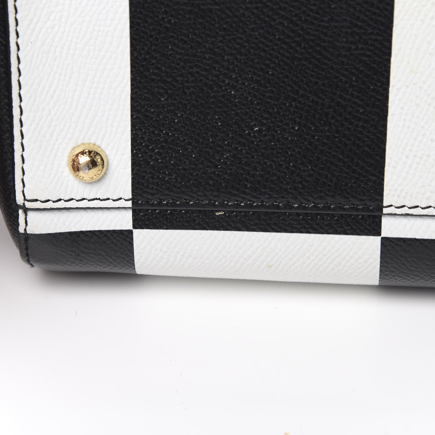 Dolce & Gabbana Dauphine Print Checker Rose Medium Miss Sicily Satchel Black Multicolor 12 of 13