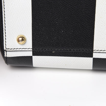 Dolce & Gabbana Dauphine Print Checker Rose Medium Miss Sicily Satchel Black Multicolor 12 of 13
