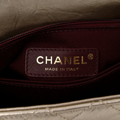 Chanel Metallic Aged Calfskin Quilted Mini Coco Handle Flap Gold 6 of 12