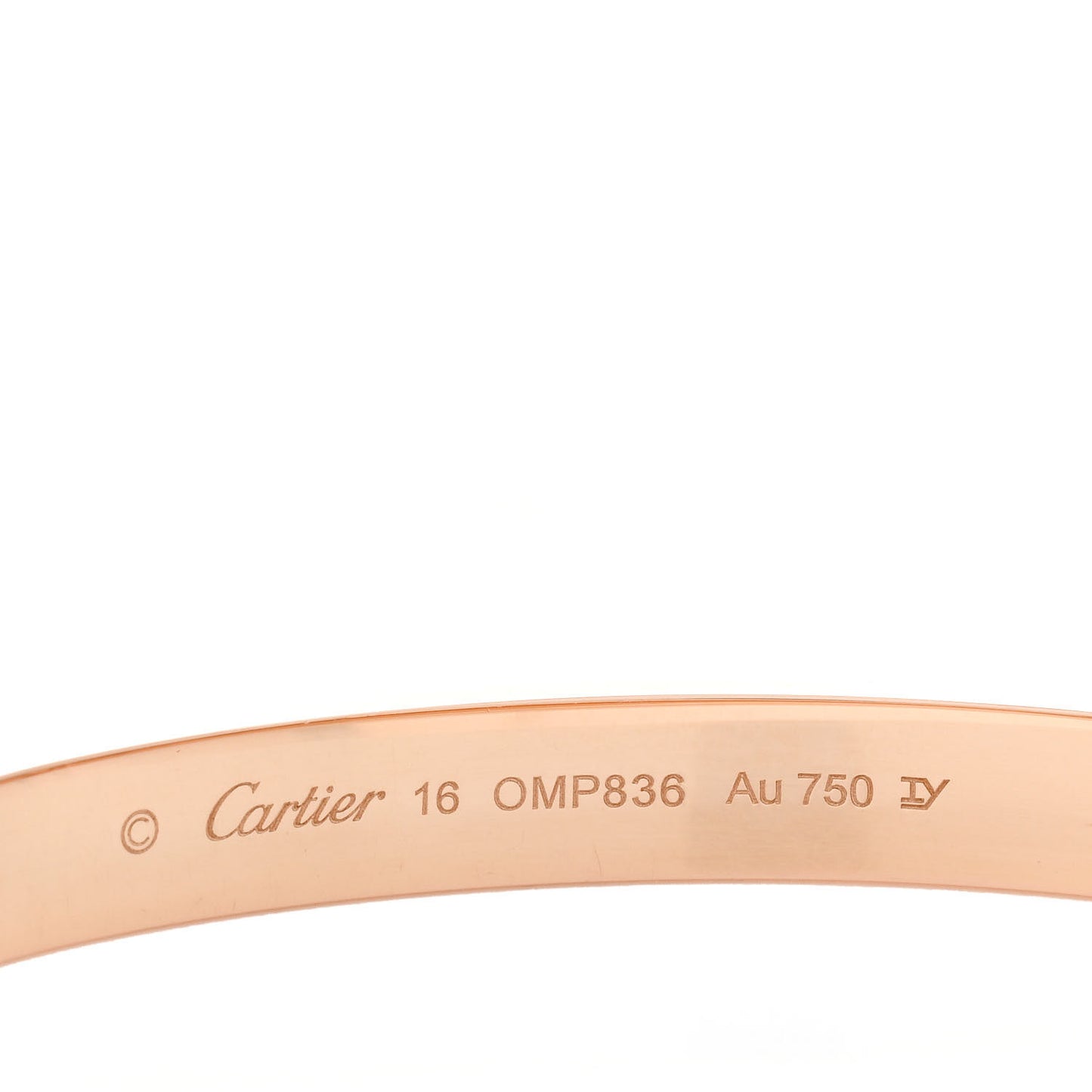 18K Pink Gold LOVE Bracelet 16