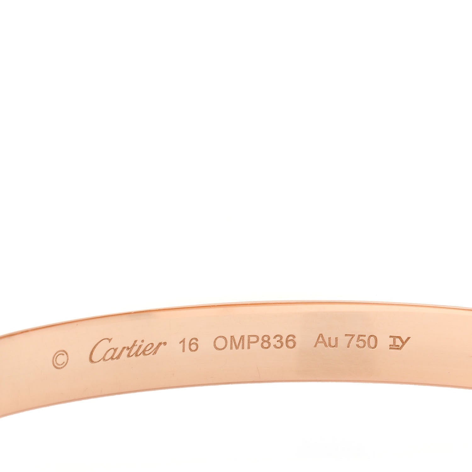 Cartier 18K Pink Gold LOVE Bracelet 16 4 of 5
