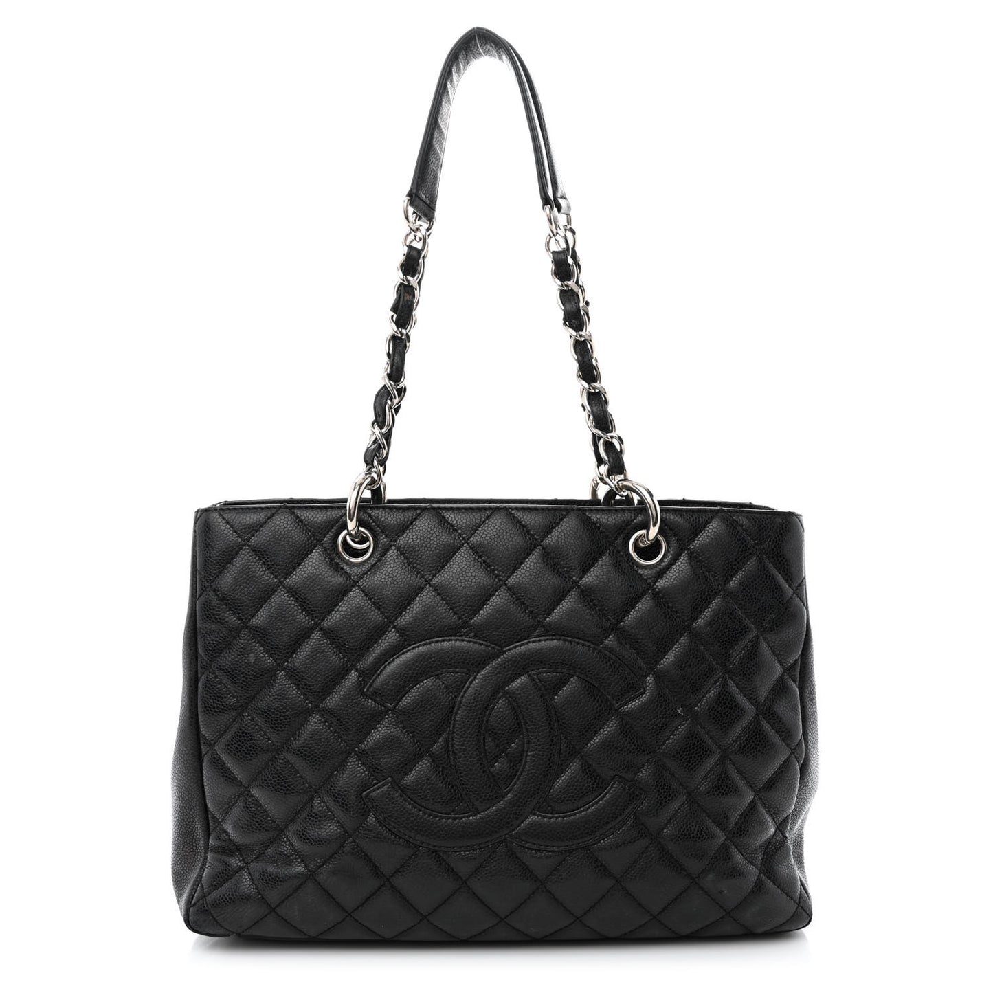 Caviar Quilted Grand Shopping Tote GST Black