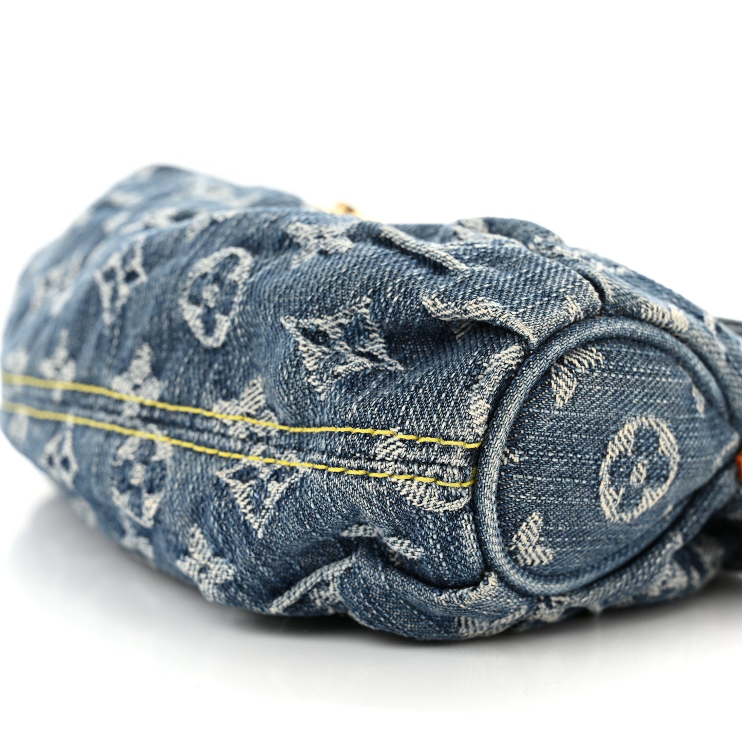 Monogram Denim Mini Pleaty Blue