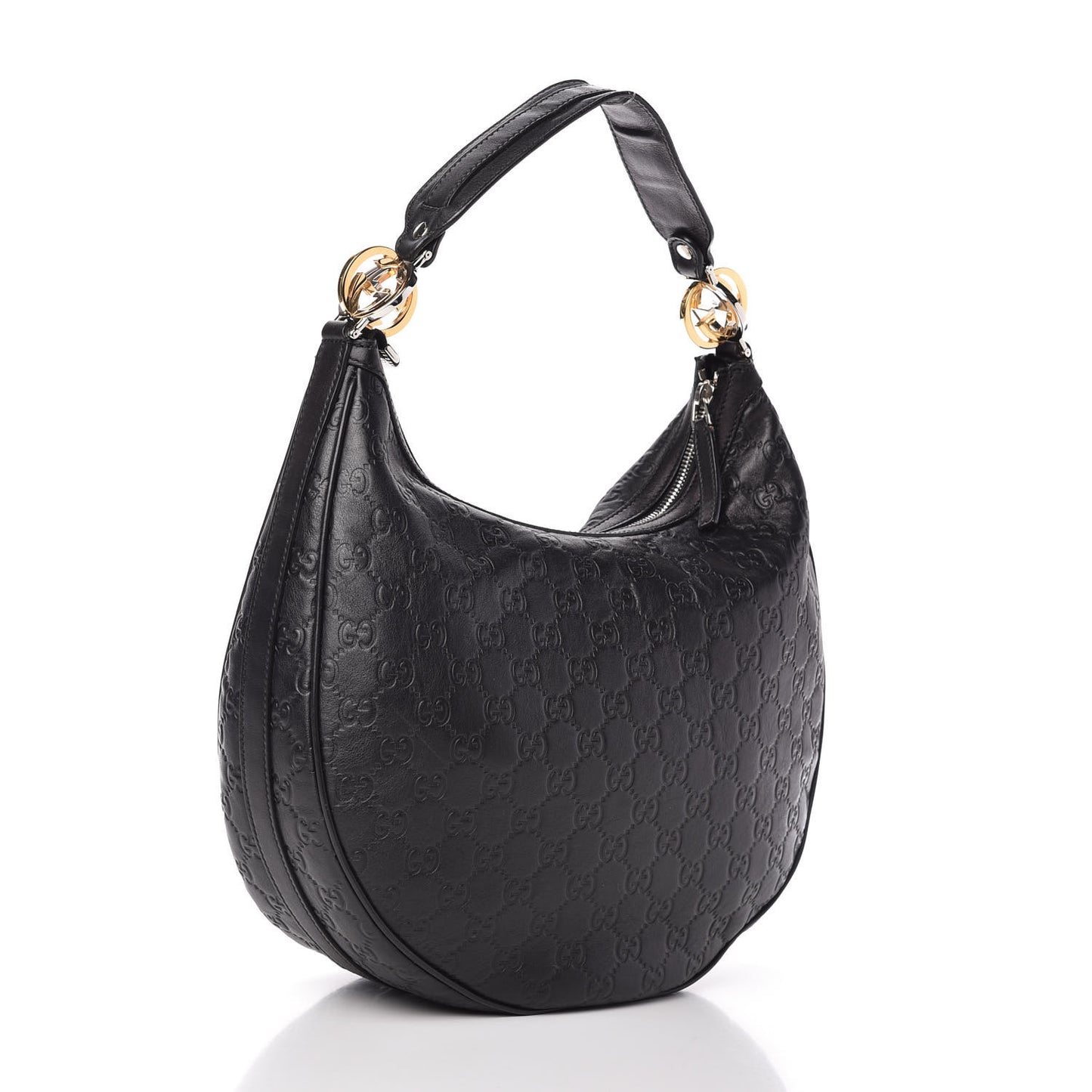 Guccissima Medium GG Twins Hobo Black
