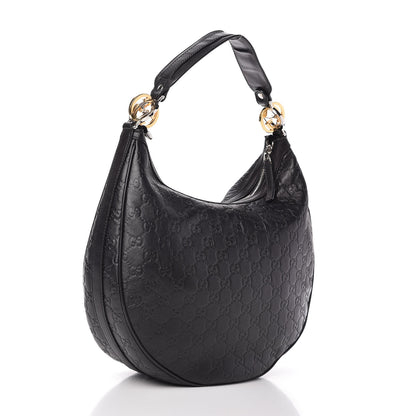 Gucci Guccissima Medium GG Twins Hobo Black 3 of 10