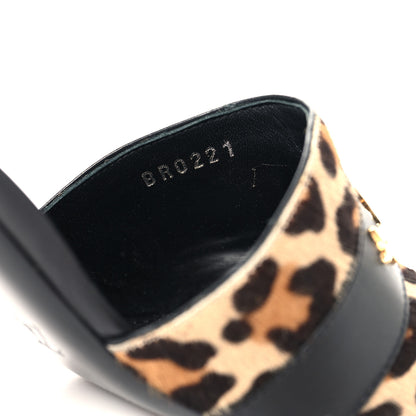 Louis Vuitton Calfskin Pony Hair Leopard Revival Mules 37 Brown 7 of 9