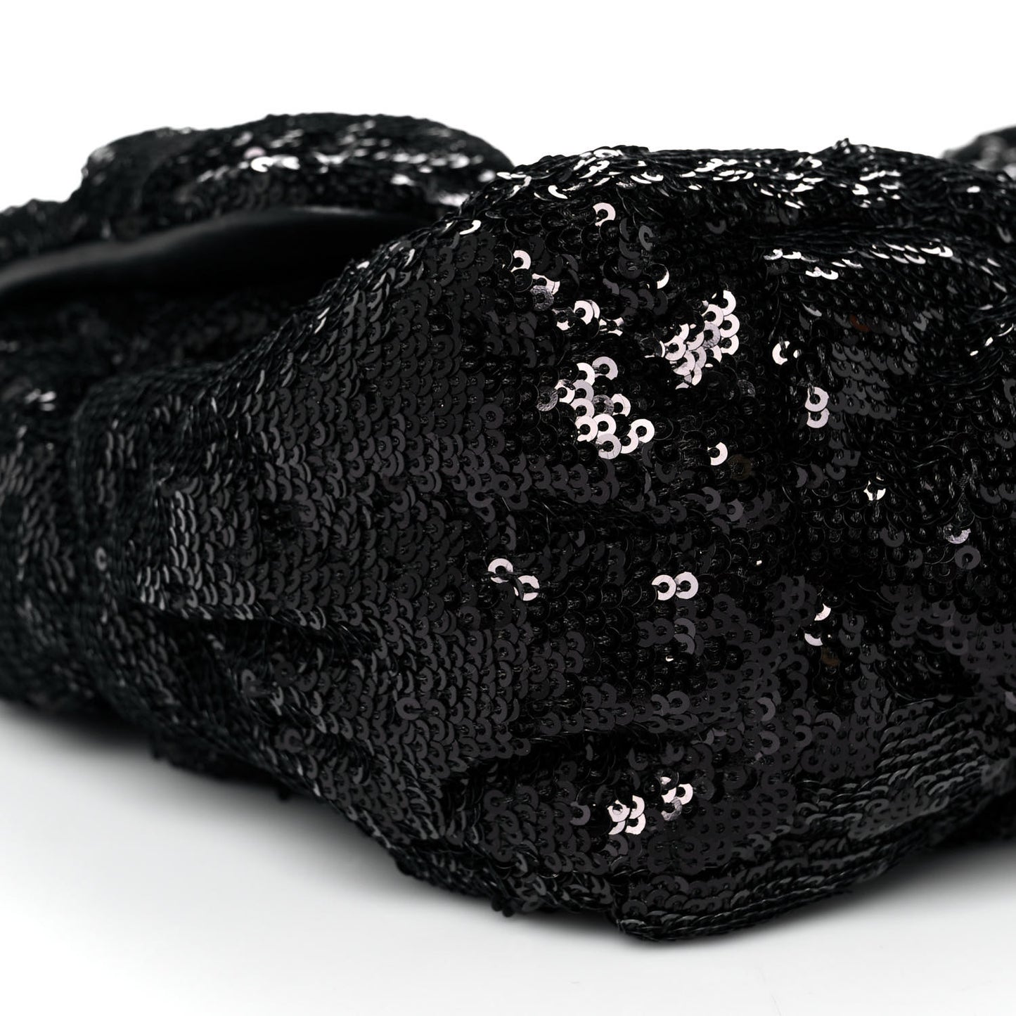 Sequin Quilted Large Chanel 19 Flap Black