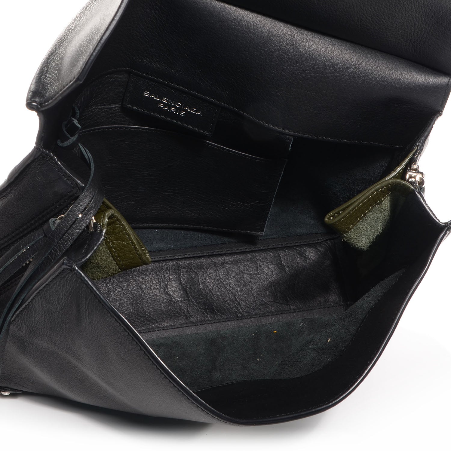 Balenciaga Veau Leather Papier Sight Clutch Black 5 of 9