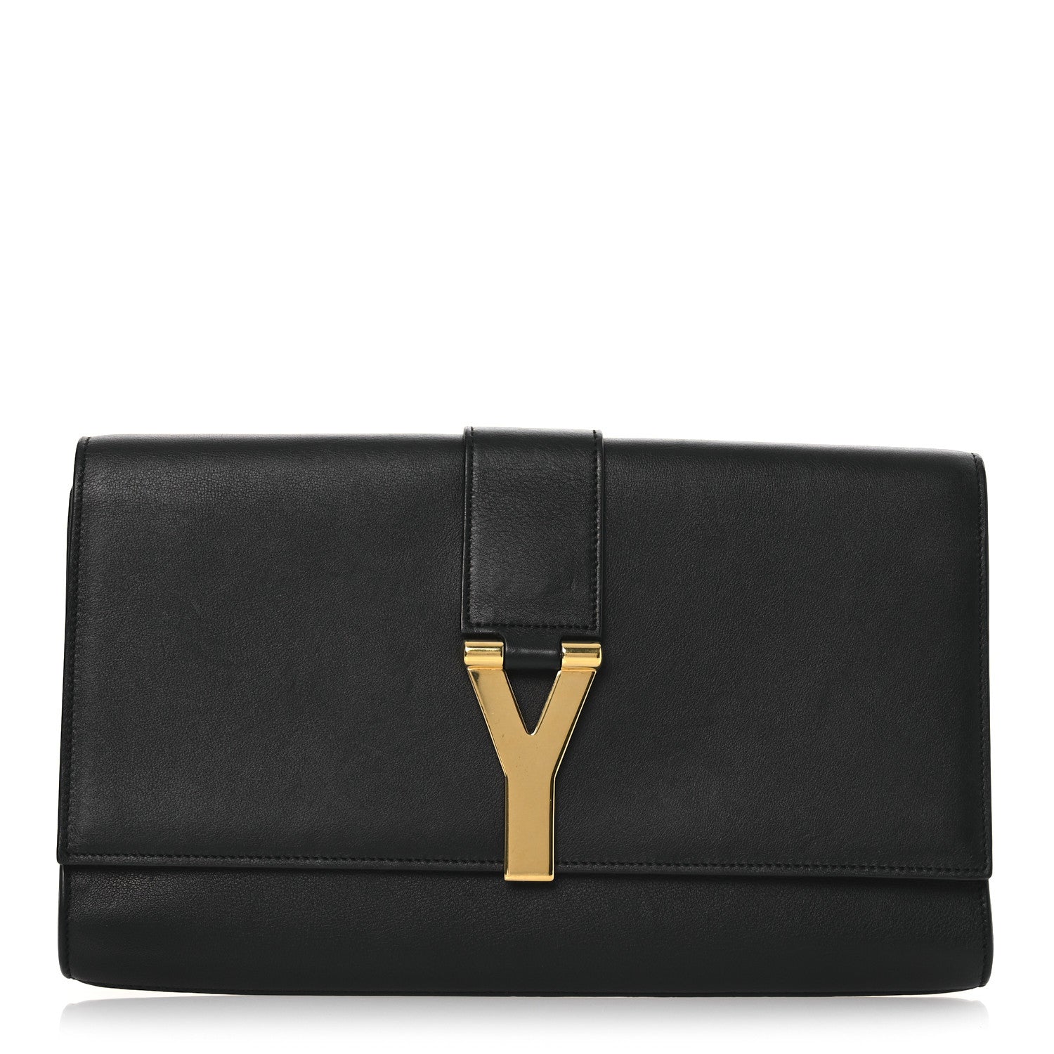 Saint Laurent Calfskin Classic Y Ligne Clutch Black 1 of 11