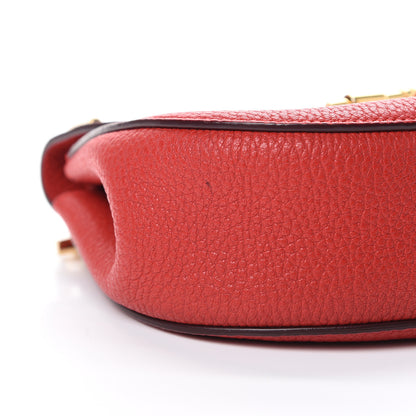 Chloe Grained Lambskin Mini Drew Shoulder Bag Plaid Red 9 of 12