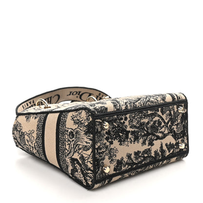 Christian Dior Toile de Jouy Embroidered Medium Lady D-Lite Beige Mullticolor 4 of 10
