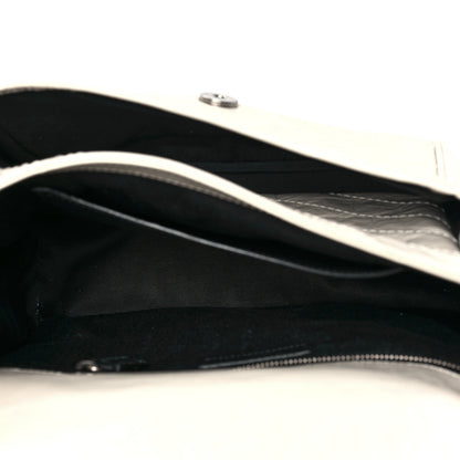Saint Laurent Crinkled Calfskin Matelasse Monogram Medium Niki Chain Satchel Ivory 4 of 8