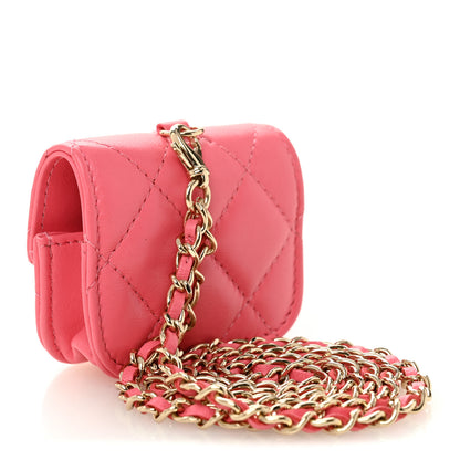 Chanel Lambskin Quilted Airpods Pro Case Coral 2 of 7