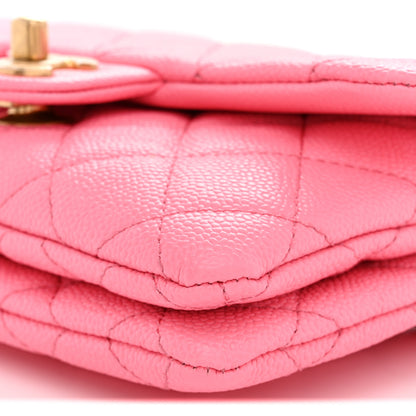 Chanel Shiny Caviar Pick Me Up Flap Belt Bag Pink 10 of 10
