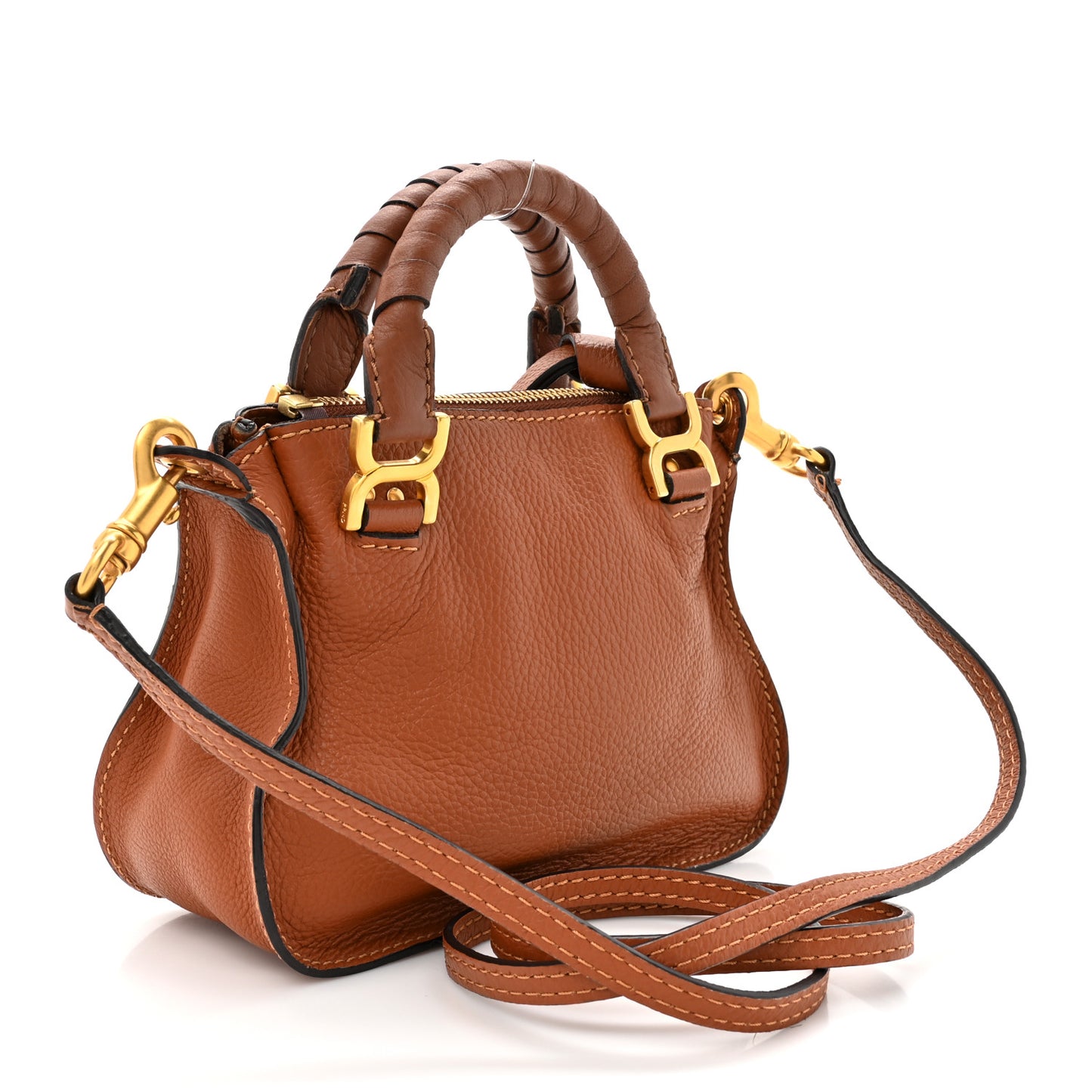 Calfskin Mini Marcie Satchel Tan