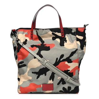 Valentino Garavani Nylon Camouflage Rockstud Tote Multicolor 1 of 9