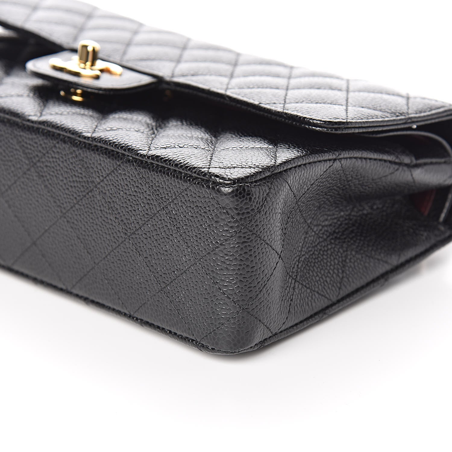 Chanel Caviar Quilted Medium Double Flap Black 9 of 10