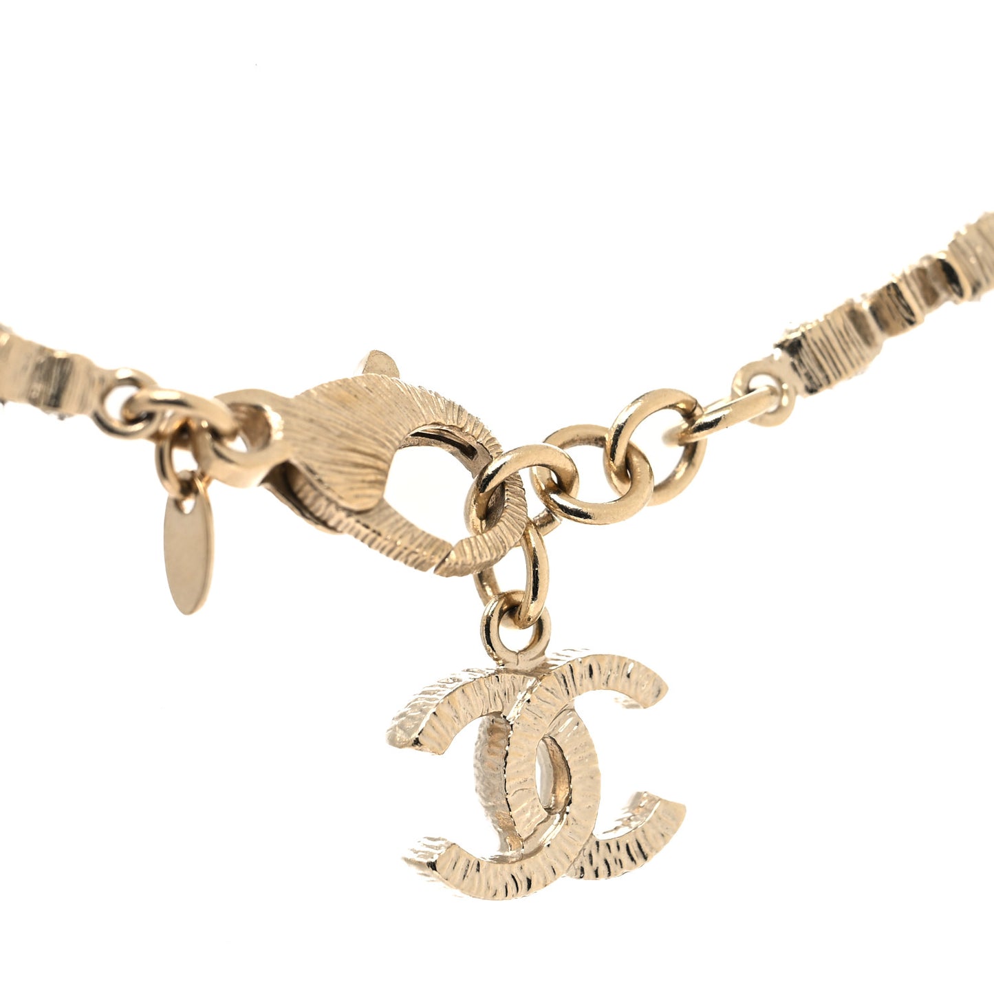 Crystal CC Long Necklace Gold