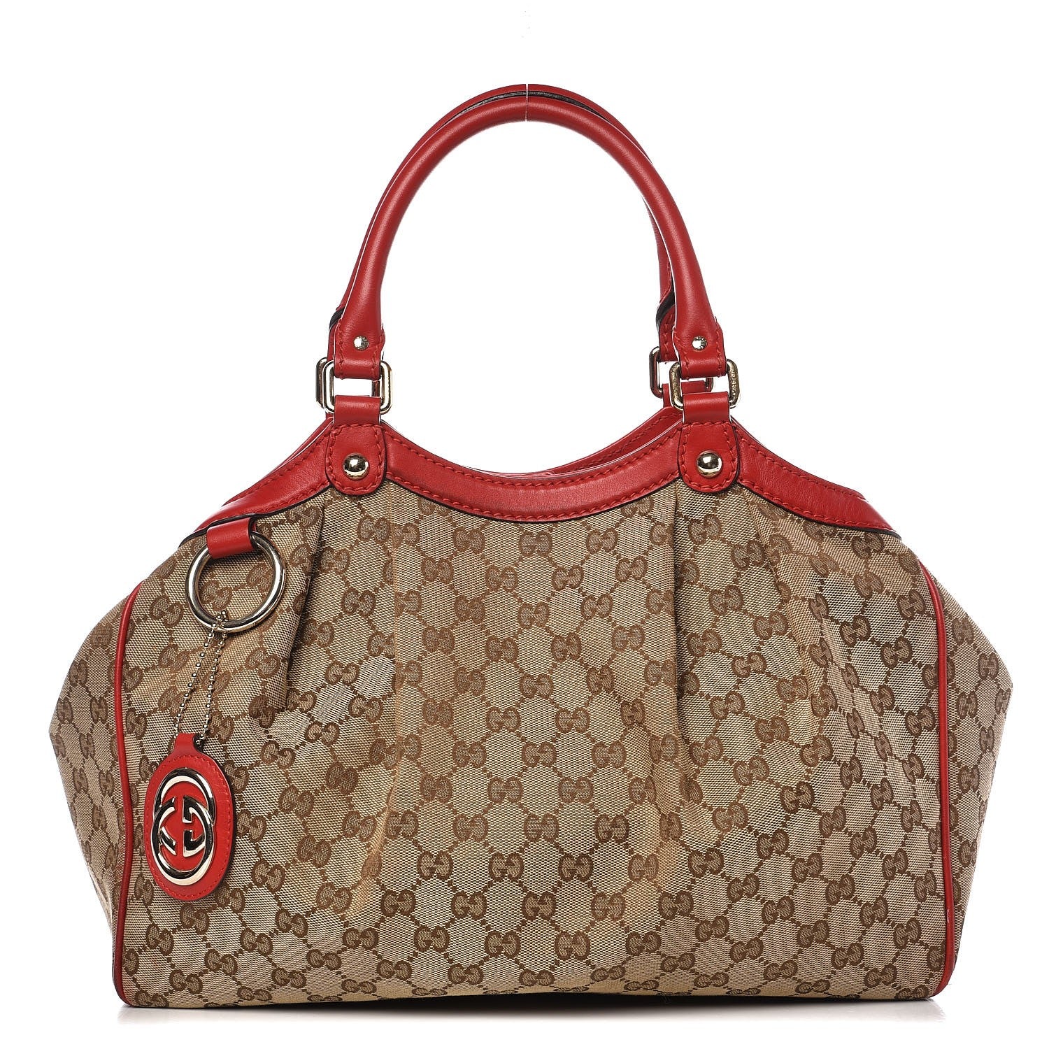 Gucci Monogram Medium Sukey Tote Red 1 of 15