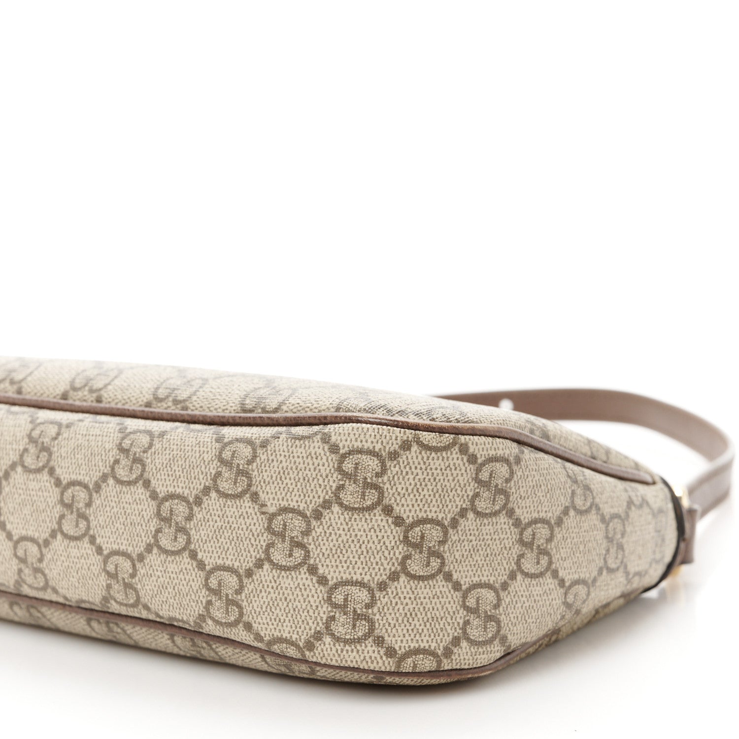 Gucci GG Supreme Monogram Textured Dollar Calfskin Small Ophidia Hobo Beige Ebony New Acero 11 of 11