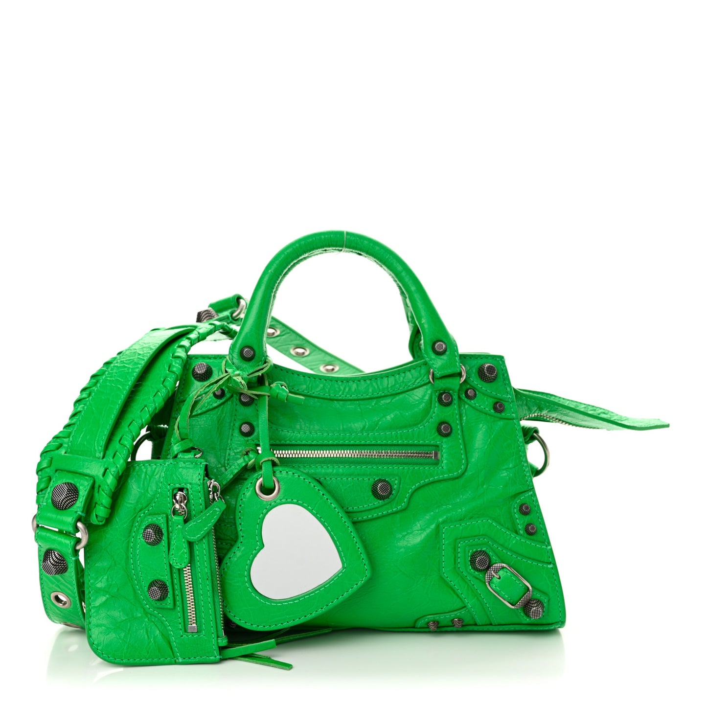 Agneau Arena Neo Cagole Handbag XS Kelly Green