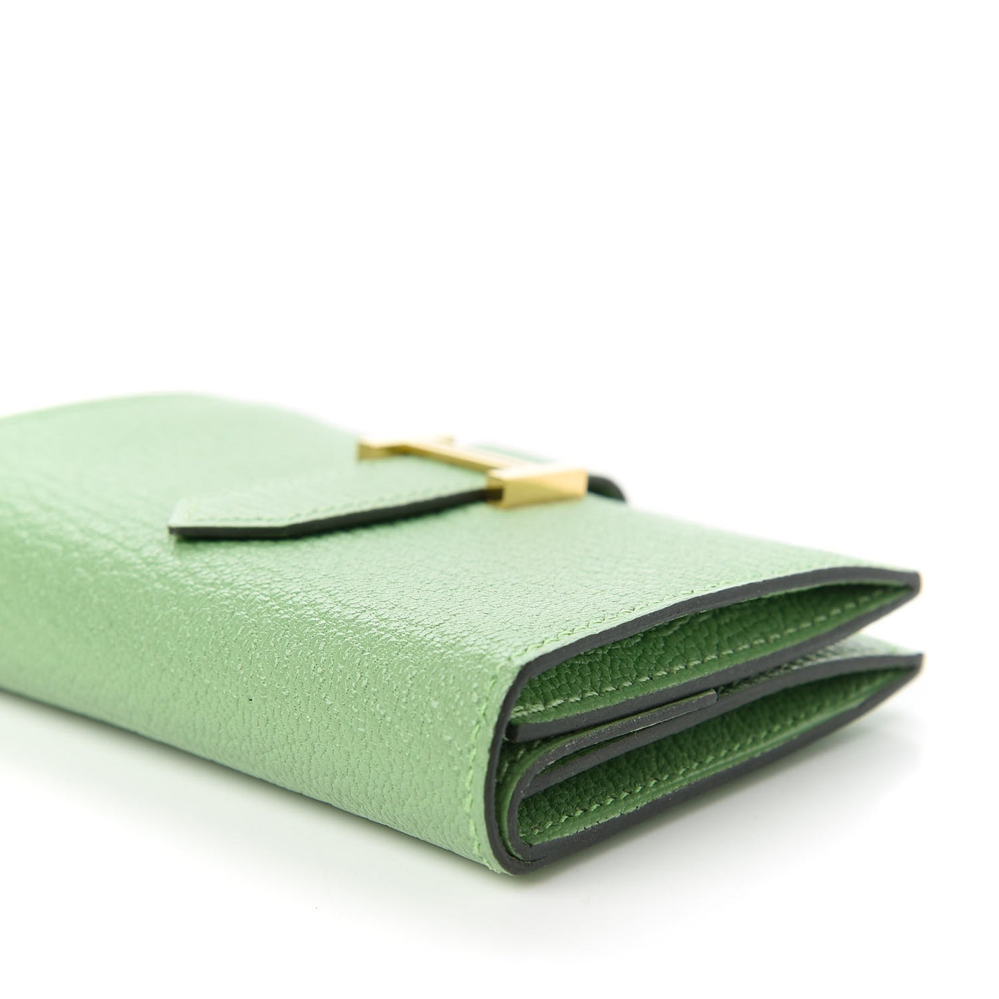 Chevre Mysore Mini Bearn Wallet Vert Criquet