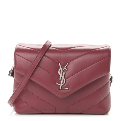 Saint Laurent Calfskin Y Quilted Monogram Toy Loulou Crossbody Bag Rouge 1 of 12