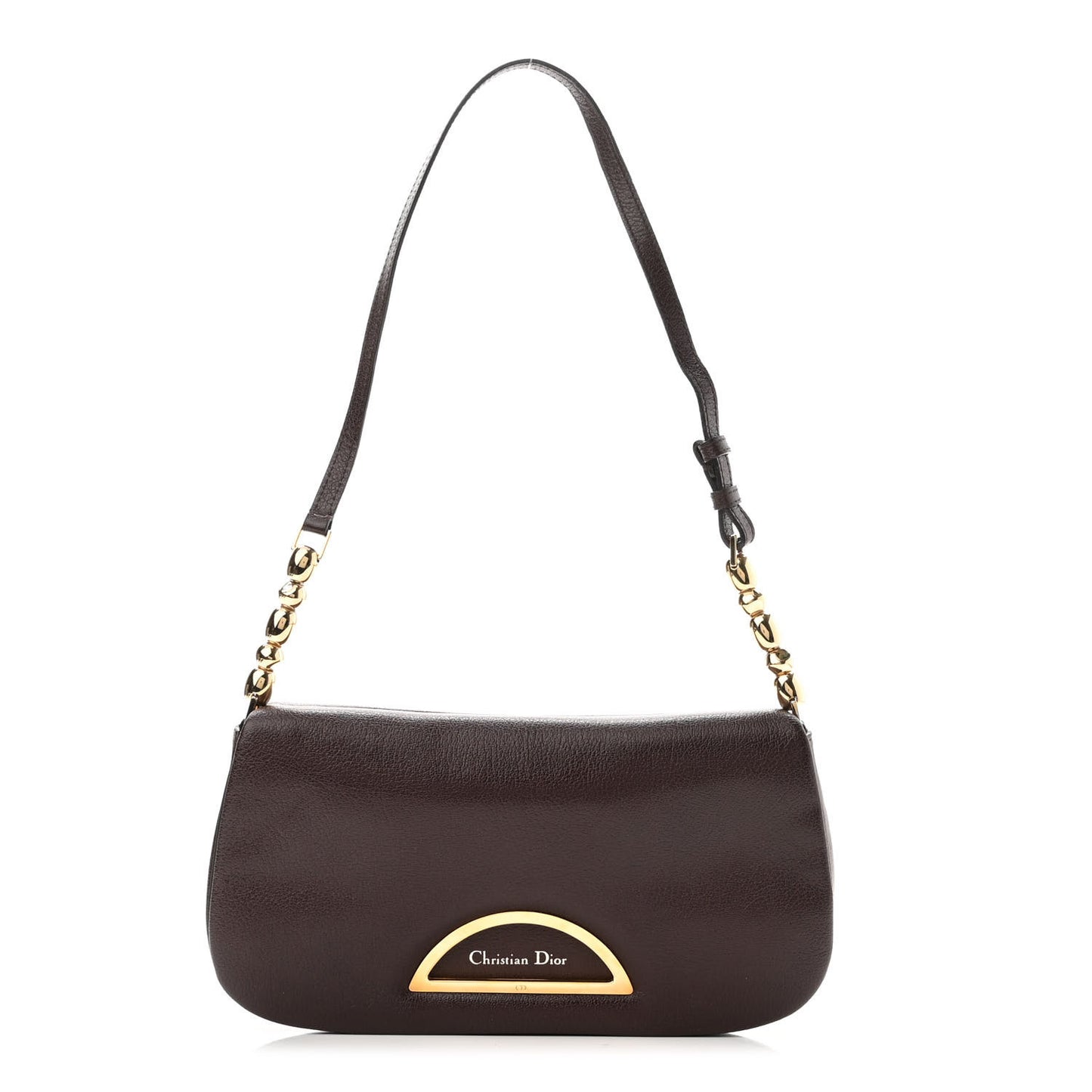 Goatskin Malice Shoulder Bag Dark Brown